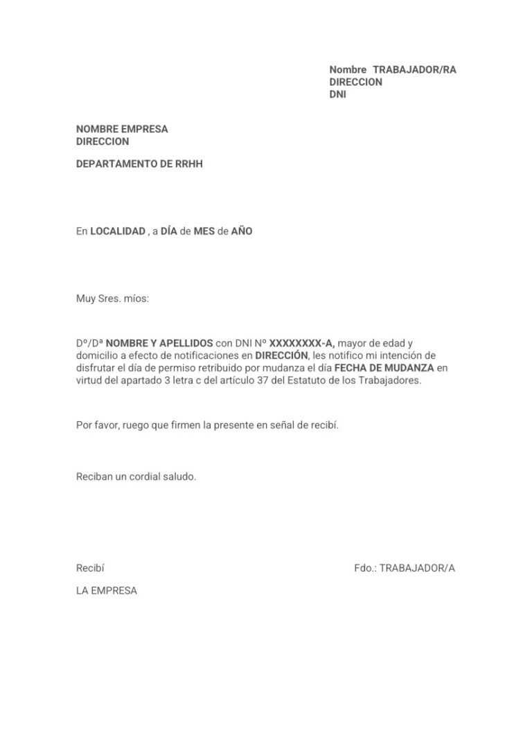 ¿cuántos Días Corresponden Por Mudanza • Laboral42emk 1533